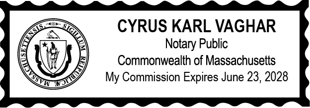 Boston Newton Notary Massachusetts Notary Public Seal